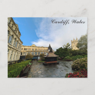 Cartão Postal Cardiff Wales Rua Johns Gardens Welsh Viagem