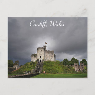 Cartão Postal Cardiff Wales Welsh Castle Viagem