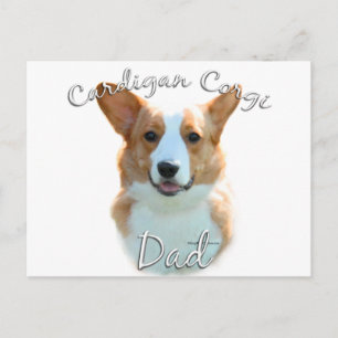 Cartão Postal Cardigan Welsh Corgi Pai 2
