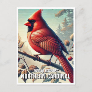 Cartão Postal Cardinal do Norte de Ave do Estado de Indiana
