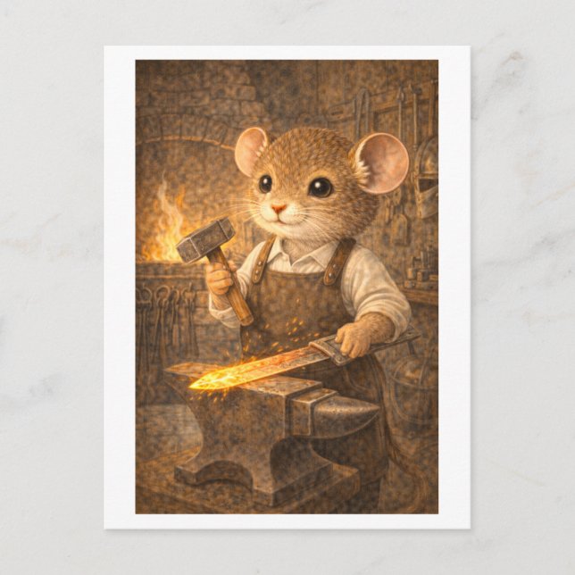 Cartão Postal Career Mouse as Blacksmith (Frente)