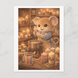 Cartão Postal Career Mouse as Candle Maker