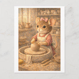 Cartão Postal Career Mouse as Potter