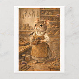 Cartão Postal Career Mouse as Shoemaker
