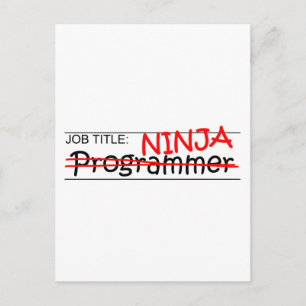 Cartão Postal Cargo Ninja - Programador