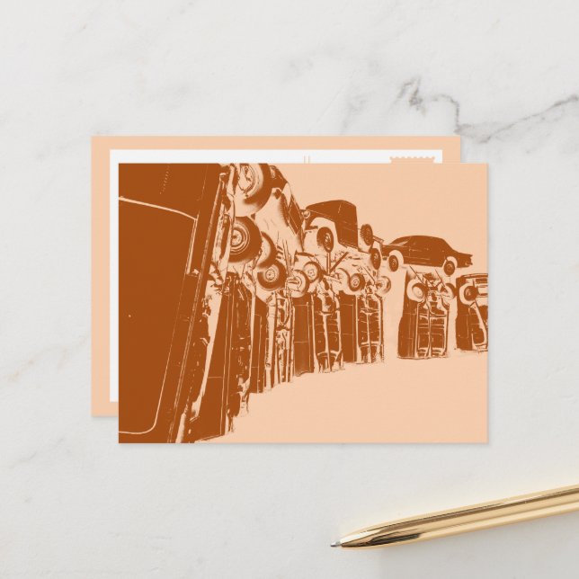 Cartão Postal carhenge na aliança nebraska (Frente/Verso In Situ)