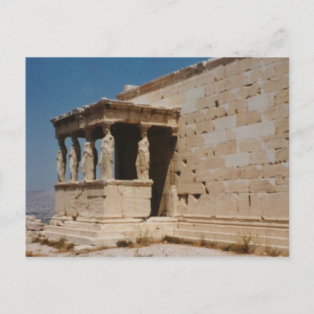 Cartão Postal Cariatides - Atenas (Frente)
