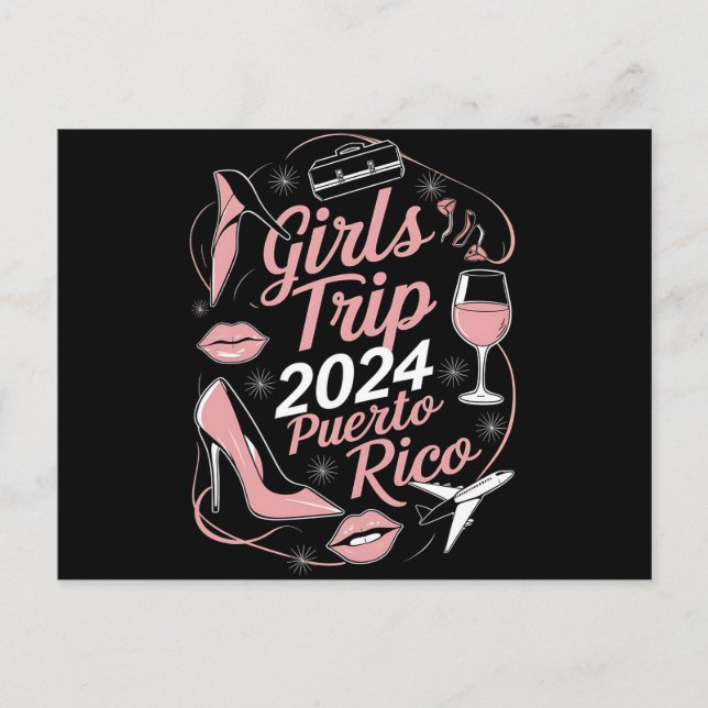 Cartão Postal Caribe do Grupo Viagem de Raparigas de 2024 Porto  (Frente)