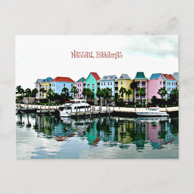 Cartão Postal Caribe: Nassau Bahamas marina (Frente)