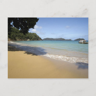 Cartão Postal Caribe - Tobago - Praia ao longo do Atlântico