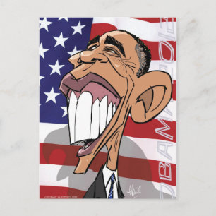Cartão Postal Caricatura de Barack Obama