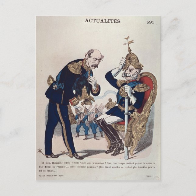 Cartão Postal caricatura de Kaiser Wilhelm de Prússia (Frente)