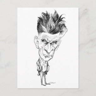 Cartão Postal Caricatura de Samuel Beckett por Edmund S Valtman