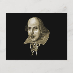 Cartão Postal Caricatura de Shakespeare