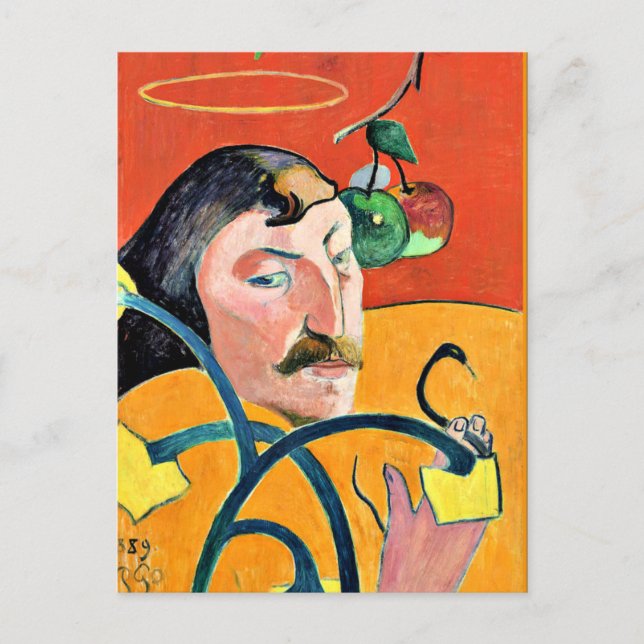 Cartão Postal Caricatura, pintura de Paul Gauguin, (Frente)