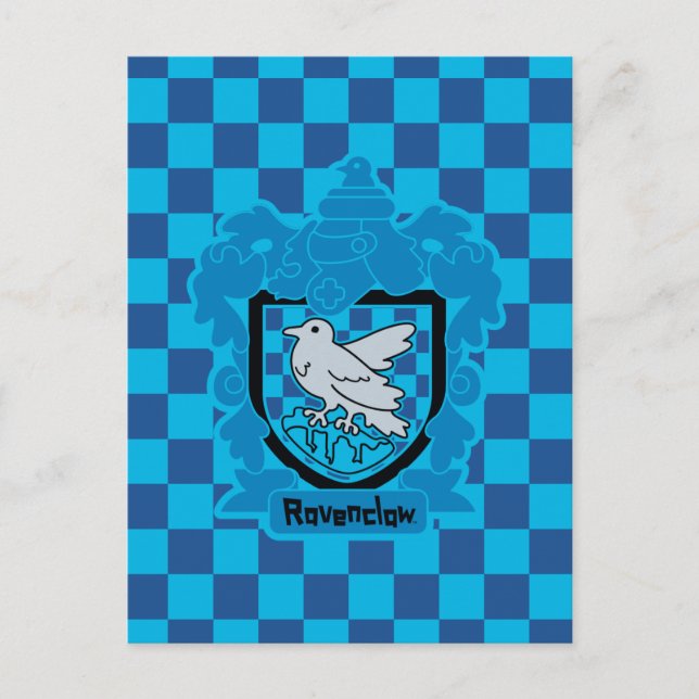 Cartão Postal Caricatura Ravenclaw Crest (Frente)