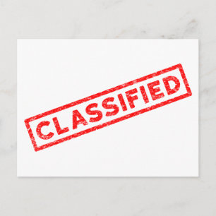 Cartão Postal Carimbo Classificado de Borracha Vermelha