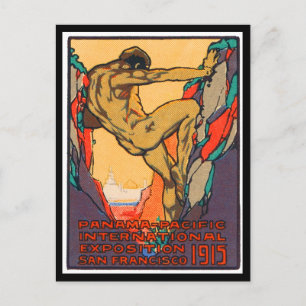 Cartão Postal Carimbo de poster Abrindo o PPIE, 1915
