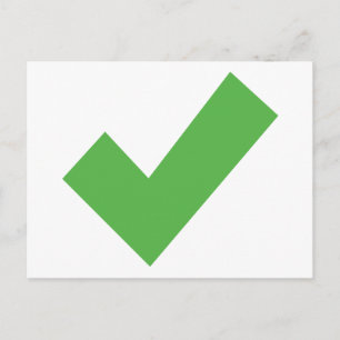 CARTÃO POSTAL CARIMBO DE VERIFICAÇÃO VERDE SÍMBOLO CORRETO POSTA