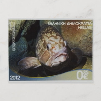 Cartão Postal Carimbo grego Dusky Grouper