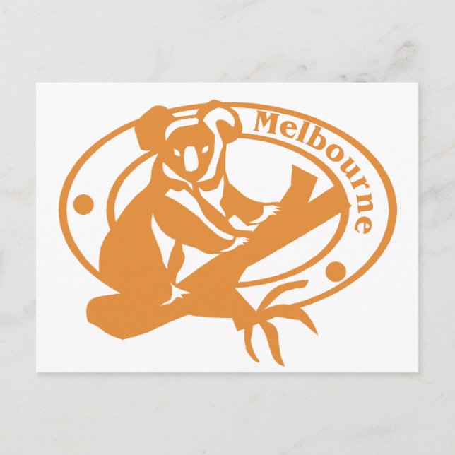 Cartão Postal Carimbo Melbourne (Frente)