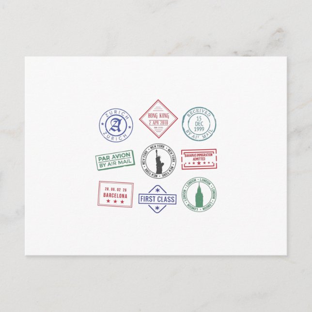 Cartão Postal Carimbo Passaporte (Frente)