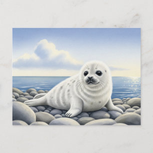Cartão Postal Carimbo postal de selagem de aprovação de animais 