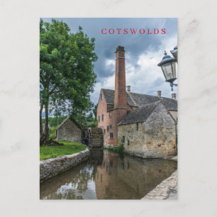 Cartão Postal Carimbo postal para Cotswolds Lower Slaughter wate