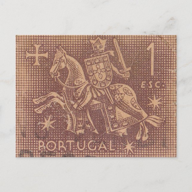 Cartão Postal Carimbo postal português (Frente)