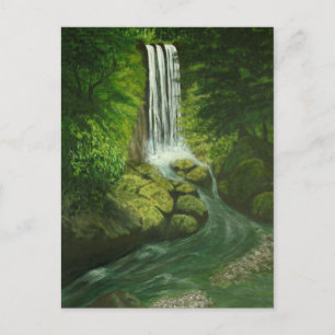 Cartão Postal Carimbo postal Waterfall Nova Zelândia