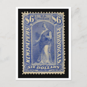 Cartão Postal Carimbo US$6 para jornais periódicos