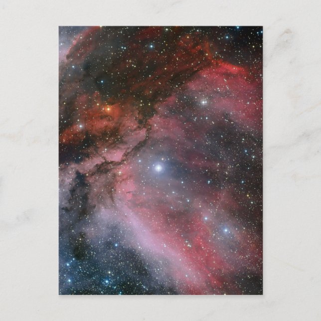 Cartão Postal Carina Nebula em torno da estrela Wolf Rayet WR 22 (Frente)