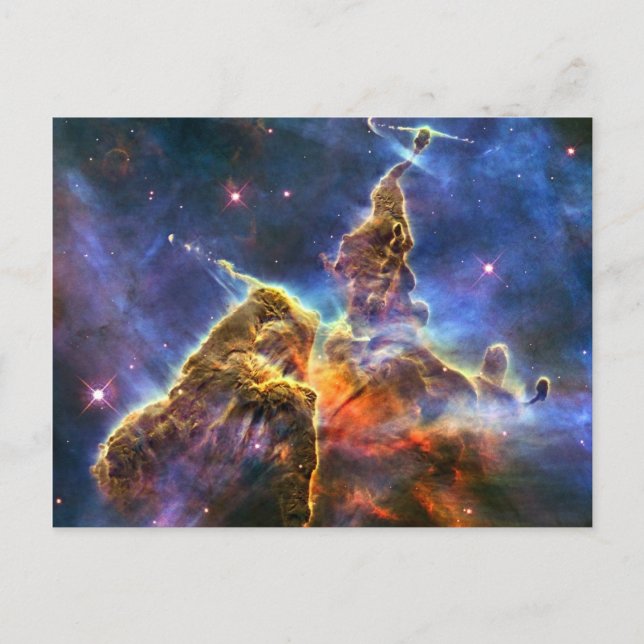 Cartão Postal Carina Nebula Hubble Space (Frente)