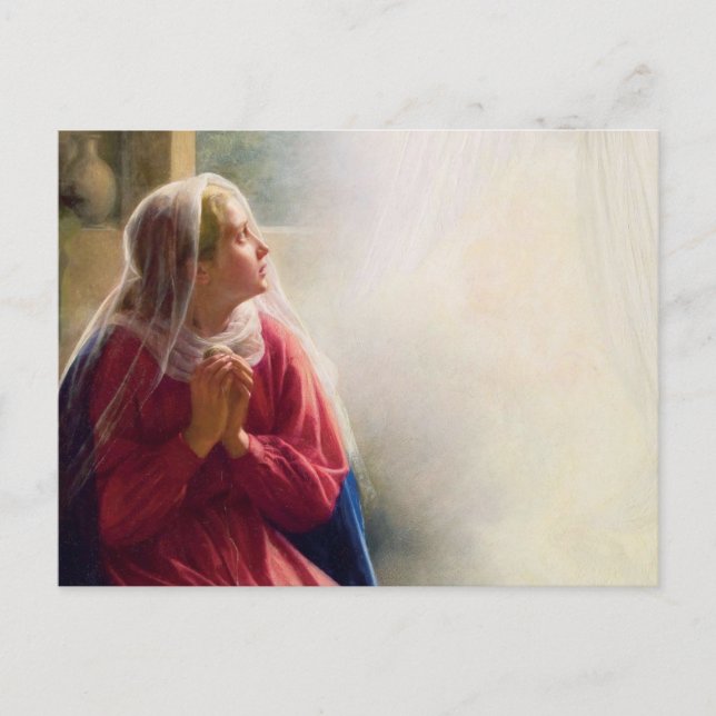 Cartão Postal Carl Bloch Anunciation (Frente)