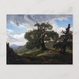 Cartão Postal Carl Gustav Carus Memória de uma Ilha Arborizada