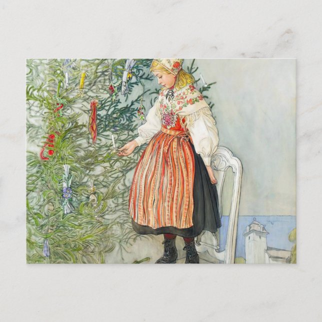 Cartão Postal Carl Larsson Árvore de Natal (Frente)