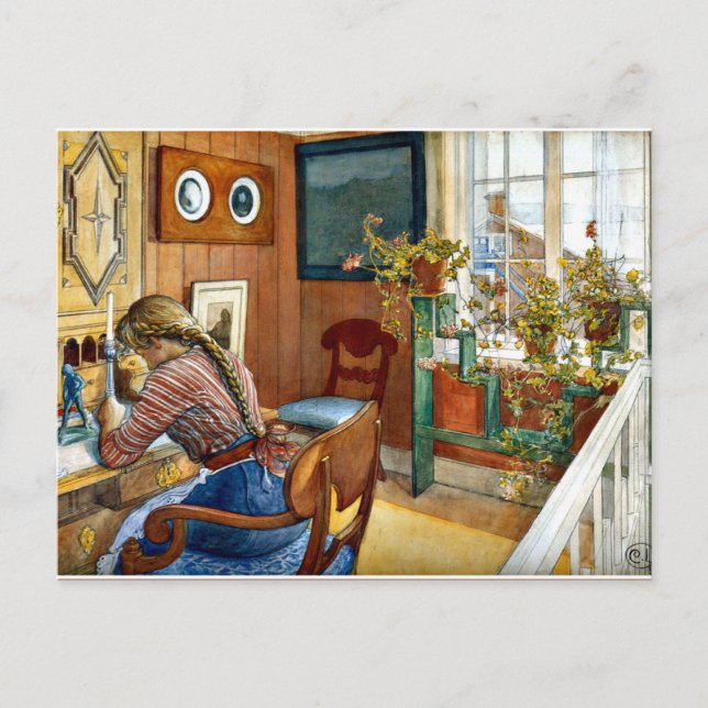 Cartão Postal Carl Larsson - Correspondência (Frente)