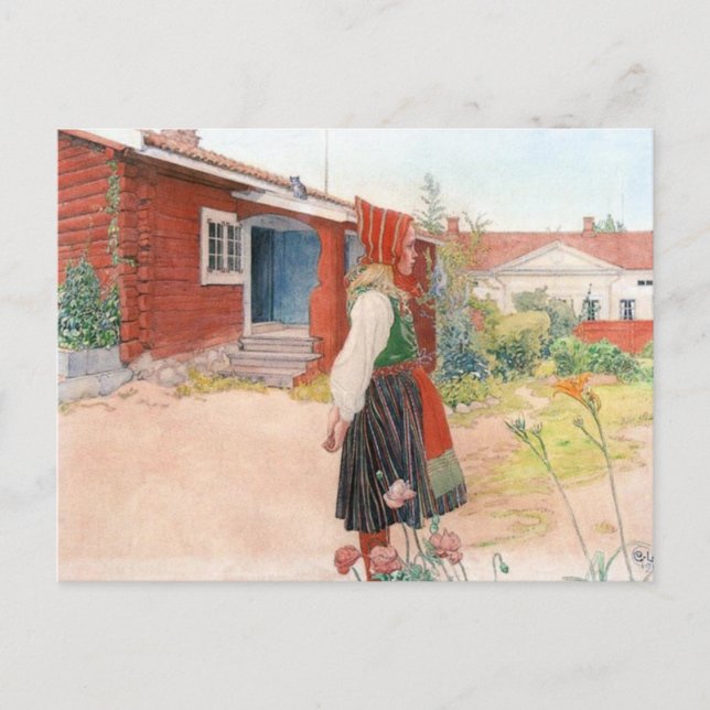 Cartão Postal Carl Larsson  The Falun Home (Frente)