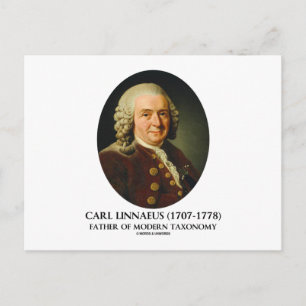 Cartão Postal Carl Linnaeus Pai Da Taxonomia Moderna