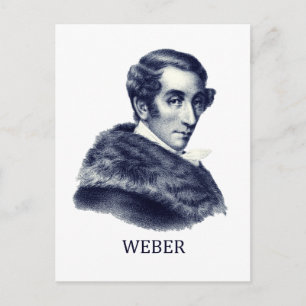 Cartão Postal Carl Maria von Weber, azul