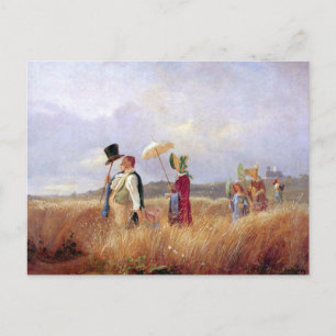 Cartão Postal Carl Spitzweg - O Passeio de Domingo