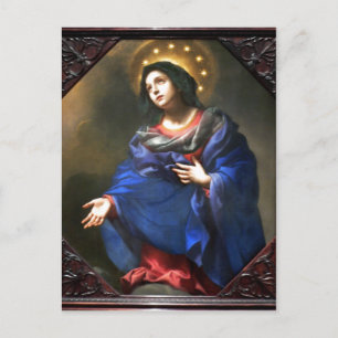 Cartão Postal Carlo Dolci , Itália, 1616-1686 Madona em Glória ,
