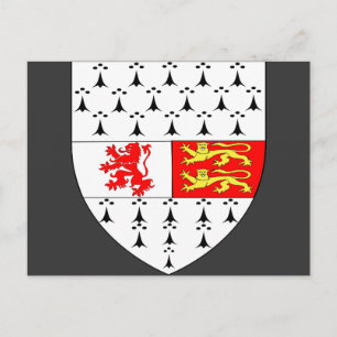 Cartão Postal Carlow County Crest, Irlanda