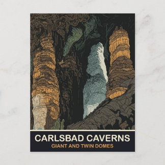 Cartão Postal Carlsbad Caverns, Giant e Twin Domes, Viagem