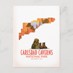 Cartão Postal Carlsbad caverns national park novo mapa do méxic
