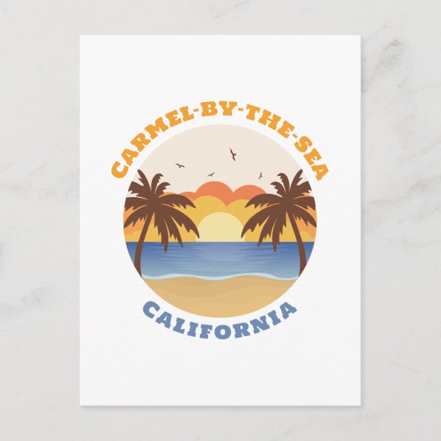Cartão Postal Carmel-by-the-Sea, Condado de Monterey, Califórnia (Frente)