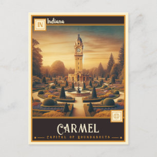 Cartão Postal Carmel, Indiana Vintage