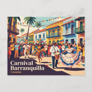 Cartão Postal Carnaval Barranquilla Colômbia