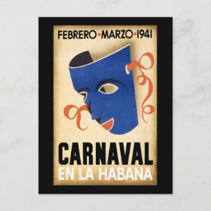 Cartão Postal Carnaval de Havana Habana, 1941