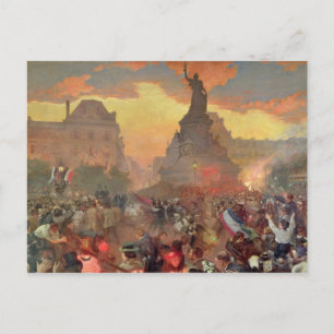 Cartão Postal Carnaval em Paris em honra da Rússia